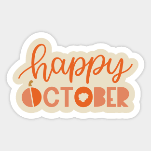 Happy October Sticker